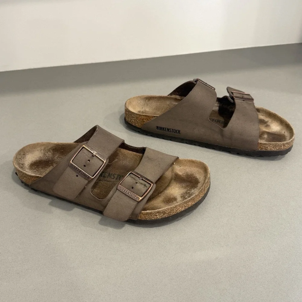 Birkenstock Arizona Sandals Womens 40/ 9-9.5 Brown Comfort Leather